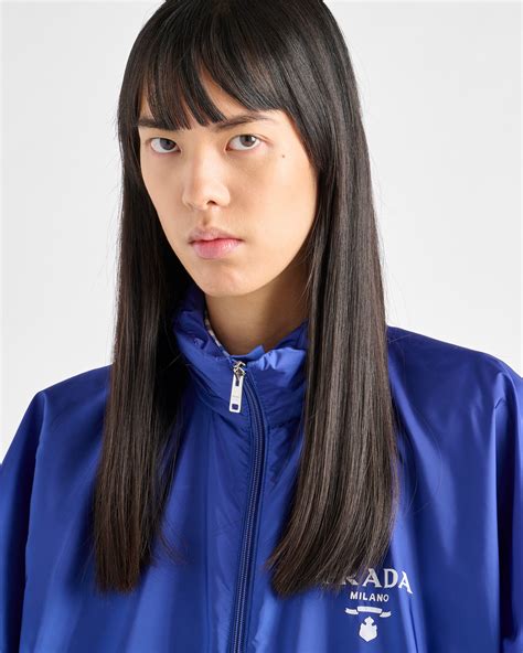 prada blue nylon jacket|Prada nylon jacket women's.